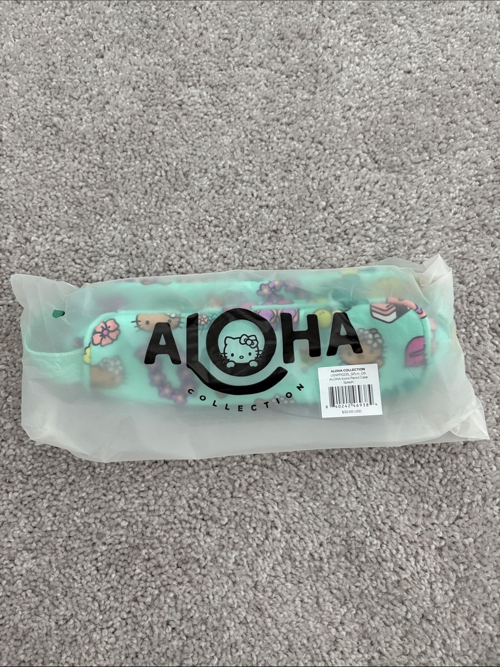 ALOHA Collection Hello Kitty Hawaii Exclu. Nylon Pencil Case Aloha Icons Splash